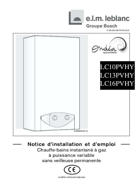Notice ELM LEBLANC ONDEO chaudière Trouver une solution à un problème — free download